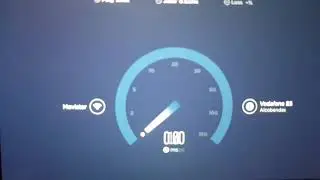 Movistar fibre optic speed test 100/100Mb