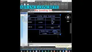 ADVANCE CONCRETE - List of bar bending detail
