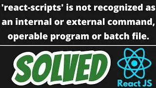 react-scripts is not recognized as an internal or external command SOLVED React JS npm start error