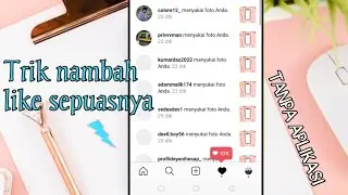 CARA NAMBAH LIKE DI INSTAGRAM |Gratis - TANPA APLIKASI