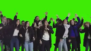 4K Green Screen | Crowd | Audience | Dancing | Free Stock Video Footage [ No Copyright ]