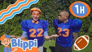 Touchdown Time with Joe Haden | | Blippi| Educational Kids Videos | Moonbug Kids