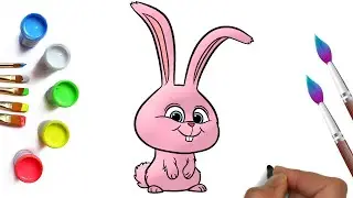 How to draw a rabbit symbol of 2023 easily, the simplest drawings for children, easy drawings