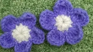 ПРОСТОЙ ЦВЕТОК КРЮЧКОМ/ КАК СВЯЗАТЬ ЦВЕТОЧЕК/ Crochet flower