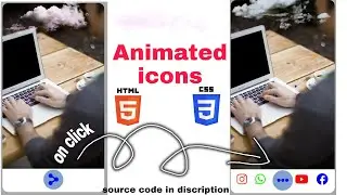 Make animated sharing icons using HTML  CSS and js