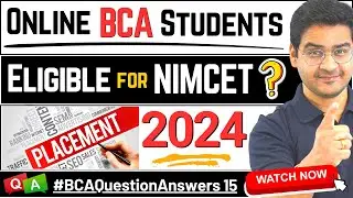 💥Online BCA Eligible for NIMCET 2024? BCA Placements IGNOU, BCA CTIS! 