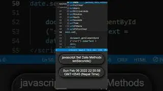 JavaScript set Date Method setSeconds 