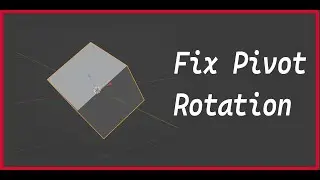 Blender 3.3 - Fix Object Pivot