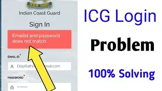 ICG Email And Password Does Not  Match|problem Solved