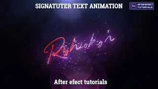 Signature Text Animation after effect tutorials | text animation after effects tutorial