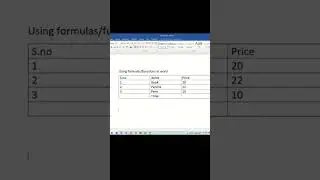 How to use formula in MS Word | How to do Calculation in MS Word | Sum Formula in ms word