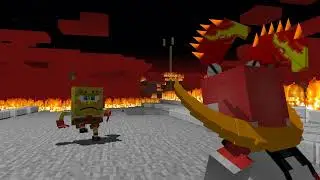 Minecraft Animation:Chaos Jenny vs SpongeBob (Intro battle)