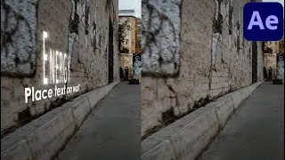 Camera Tracking Tutorial in After Effect | Place text on the wall in  after effects