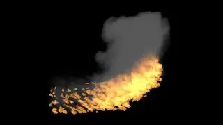 Swirling particles with the fumefx for Cinema4D R20 plugin