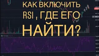 Как включить на tradingview индикатор RSI