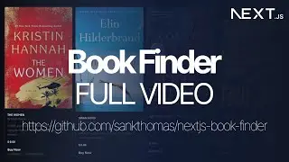 FULL VIDEO - Let's Build a Book Finder App in NextJs using The New York Times API | TsbSankara