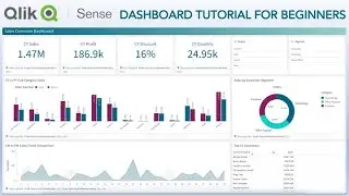 QlikSense Sales KPI Dashboard for Business | Qlik Sense Dashboard Tutorial for Beginners