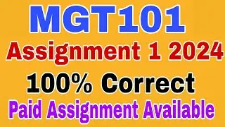 MGT101 Assignment 1 Spring 2024 || Mgt101 Assignment 1 Solution 2024 || Mgt101 Assignment 1 Solution