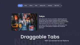 Responsive Horizontal Scrollable & Draggable Tab Menu | With Tab Content - Html, CSS & Javascript