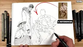Sketching figures freely - croquis drawing technique