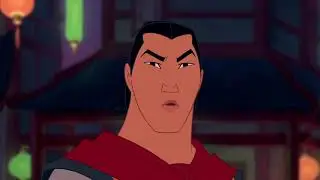 Mulan 1998 film   Mulan Warns Shang About Shan Yu