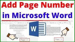 How to Add Page Numbers in Microsoft Word | Insert Automatic Page Numbers in MS Office Word Document