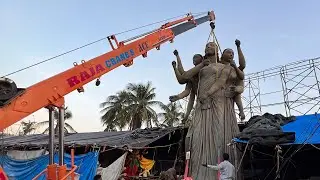 India's Biggest Durga Mata 2022 | 45 Feet Eco Friendly World’s Tallest Durga Idol Transporting 2022