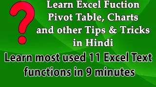 11 Must know Excel Text Formulas in 9 minutes