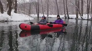 Зимний сплав по реке Суринь.