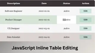 JavaScript Inline Table Editing : Enhancing User Interactivity on Responsive Tables