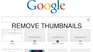 Remove thumbnails from google chrome homepage