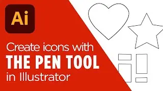 Draw icons and custom shapes in Illustrator using the Pen Tool - Graphic design tutorial