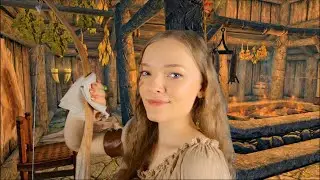 Relaxing in a Cozy Tavern 🏹 Skyrim ASMR Roleplay