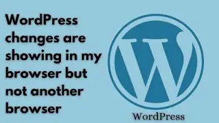 WordPress changes are showing in my browser but not a nother browser