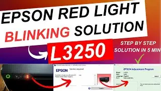 epson l3250 red light blinking solution | how to fix red light in l3250 | resseter download