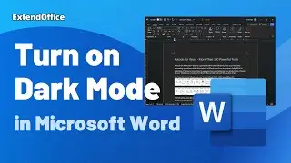 How to Change Microsoft Word to Dark Mode