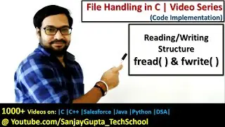 fwrite( ) and fread( ) to write and read structure from file using file handling in c programming