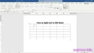 How to Split Cell in MS Word Like a Pro! How to Split Cell in MS Word for Beginners!