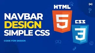 How to create a Navbar using ONLY HTML & CSS | code for design