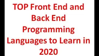 Top Programming Languages to Learn in 2020