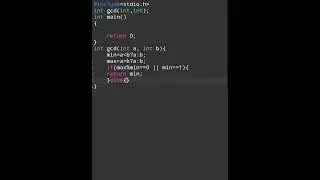 #Gcd of two numbers # Coding with C #basics #recursive