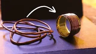 Making a wire wrapped ring using copper and yellow brass