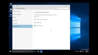 How to enable developer mode windows 10