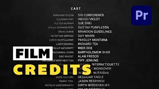 How to Create Rolling Film Credits in Adobe Premiere Pro