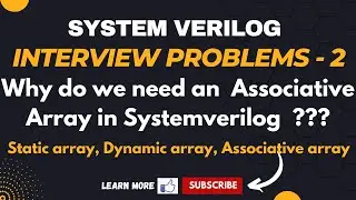 Associative Array in SystemVerilog  - Static, Dynamic Difference #verilog #systemverilog #uvm #vlsi