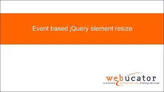 Event based jQuery element resize