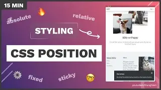 Learn CSS Position (relative, absolute, fixed, sticky, float) with 5 practical tasks - CSS tutorial