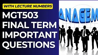 MGT503 Important Questions for Final Term Preparation[With Lecture Numbers]