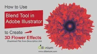 Create 3D Flower Vector Using Blend Tool Illustrator - Graphic Design Tutorial