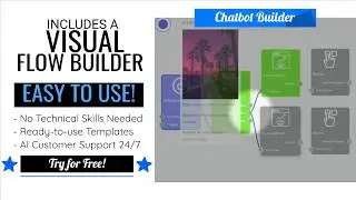 💬⚙️ Accurate AI Chatbot Customer Support 24/7 | Includes Visual Flow Builder With Chat Bot Templates